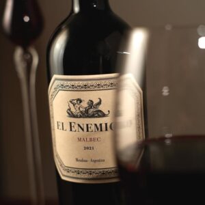 Botella de El Enemigo Malbec de Bodega Aleanna, vino tinto argentino de Mendoza